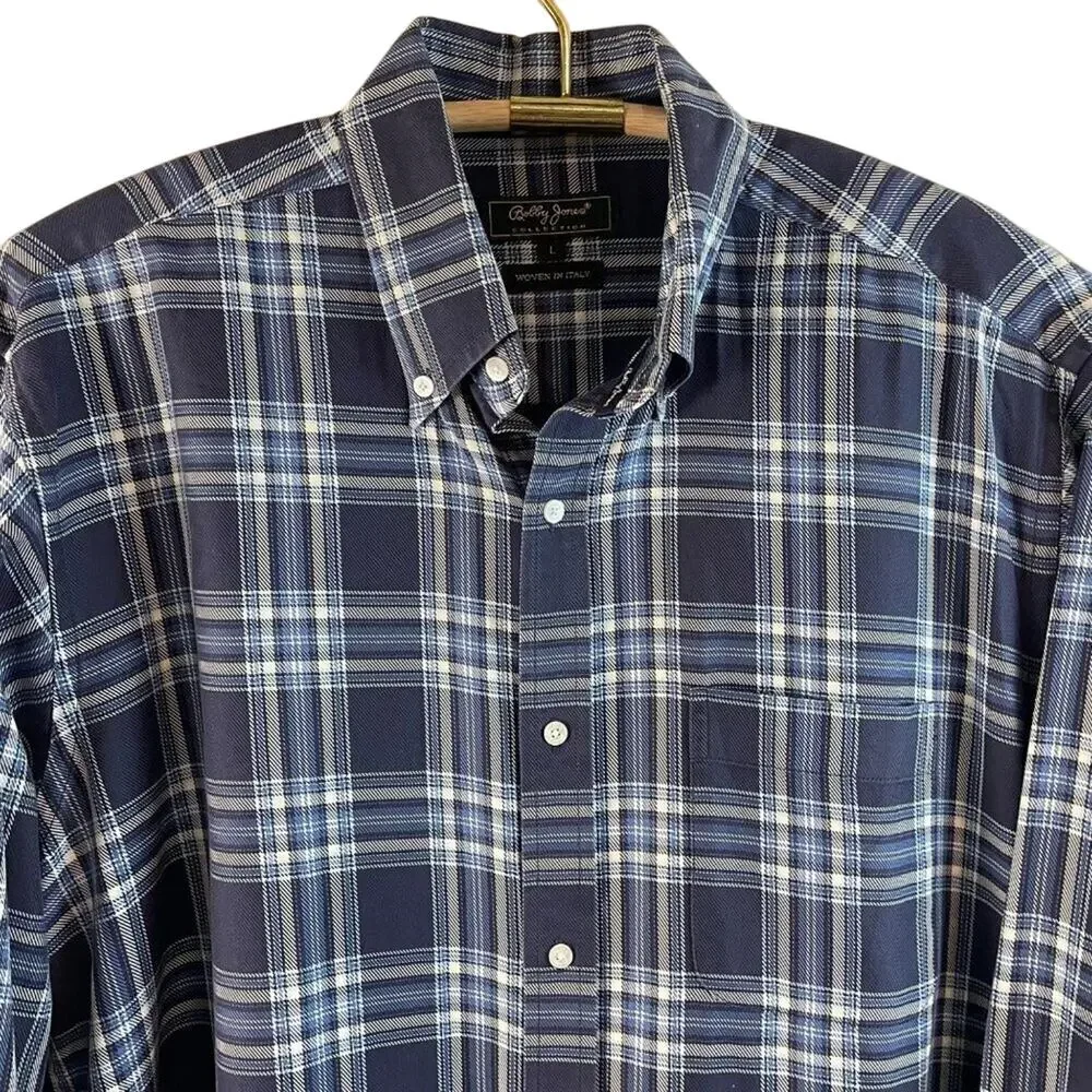 Bobby Jones Collection Blue Plaid Shirt Size Large